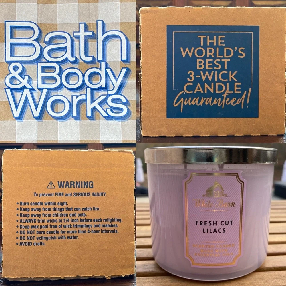 Bath & Body Works Fresh Cut Lilacs 3 Wick Candle